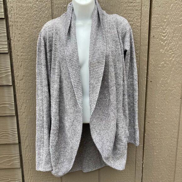Barefoot dreams cozy chic lite Cardigan in gray women’s size medium - Picture 1 of 3